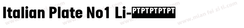 Italian Plate No1 Li字体转换